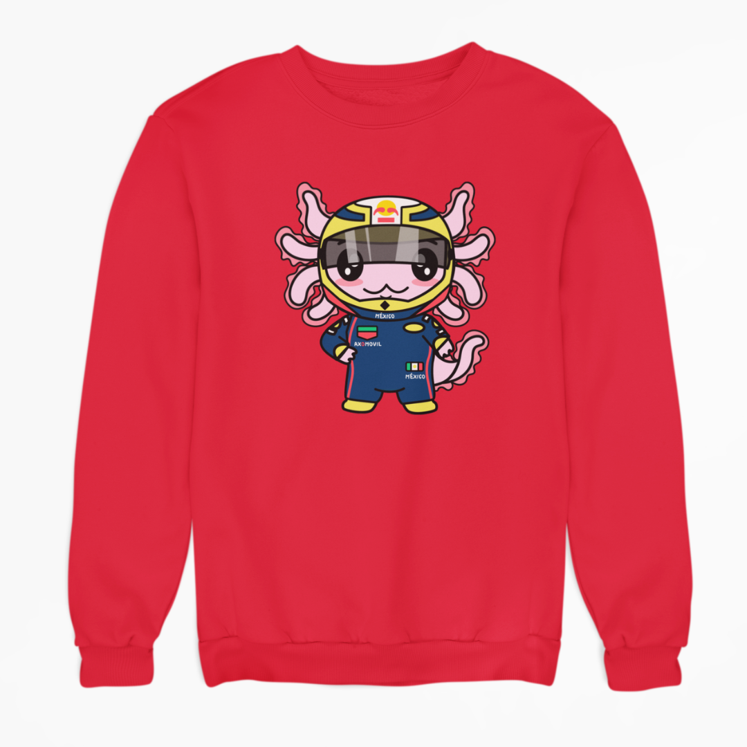 Sudadera Axolotzin Piloto De Carreras Ajolote Unisex