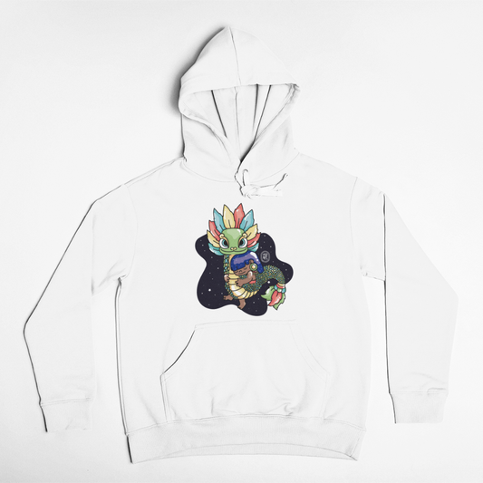 Hoodie Ajolotito Niña Y Quetzalcoatl Mirari Chan