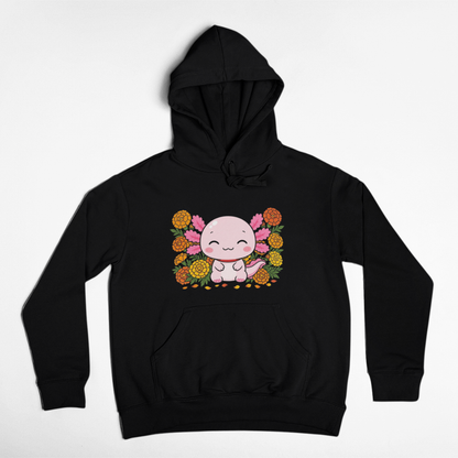 Hoodie Ajolotito Cempasúchil Unisex