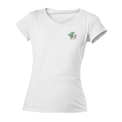 Playera Cuello V Axoloteria El Nopal Ajolote Adulto