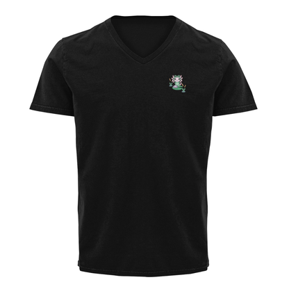 Playera Cuello V Axoloteria La Rana Ajolote Adulto