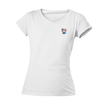 Playera Cuello V Axolotzin Granjero Ajolote