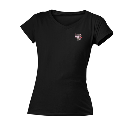 Playera Cuello V Axolotzin Aviador Ajolote
