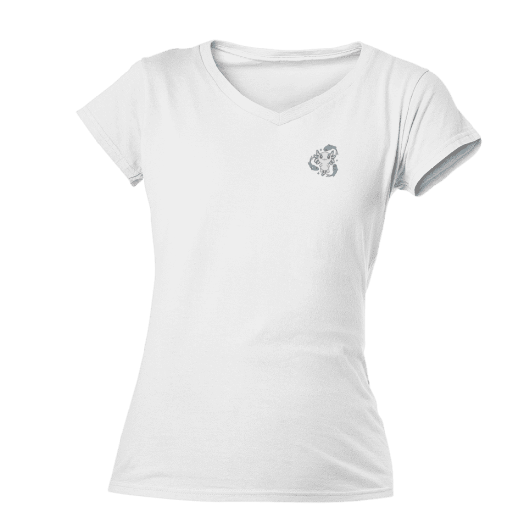 Playera Cuello V Horoscopos Piscis Axolotzin Ajolote Adulto