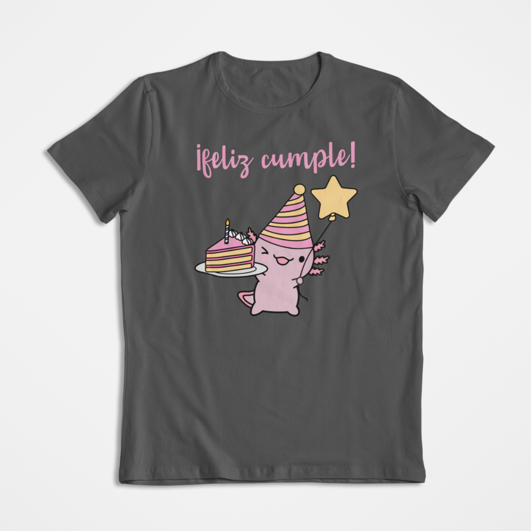 Playera Ajolote Feliz Cumple Xo The Monster