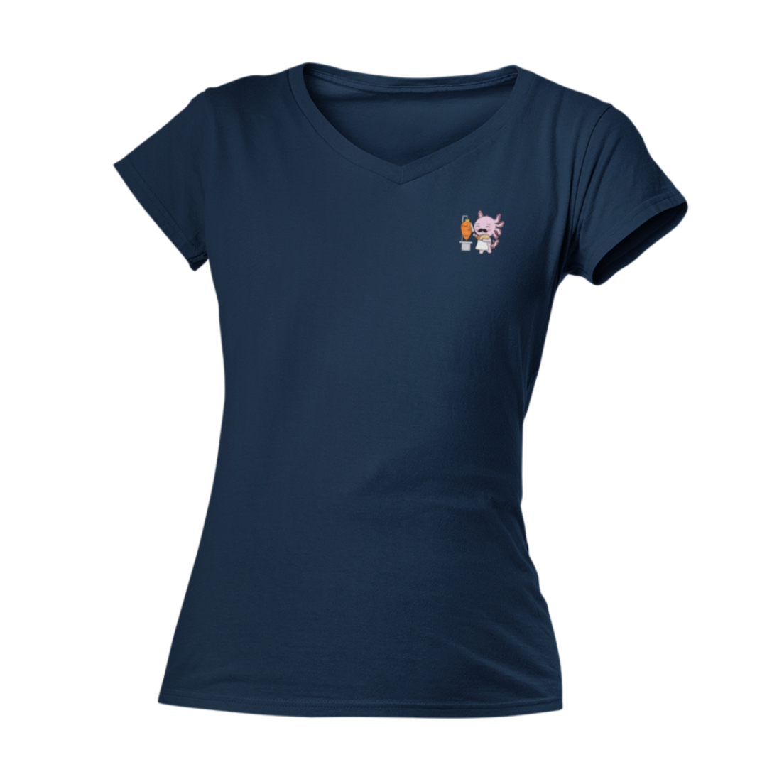 Playera Cuello V Axolotzin Taquero Ajolote Adulto