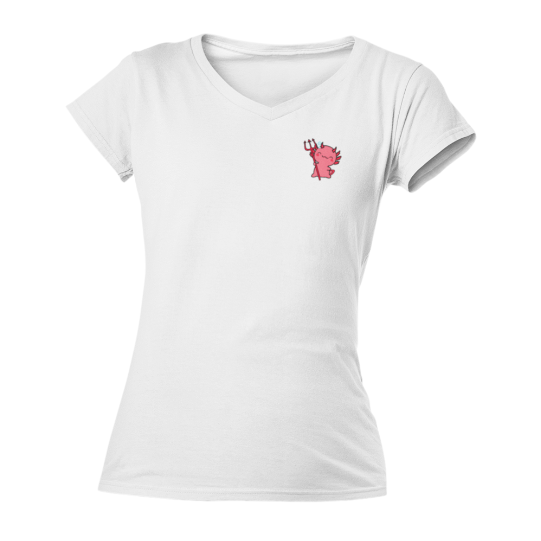 Playera "V" Ajolote Diablito Xo The Monster