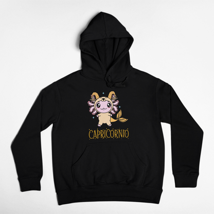 Hoodie Axolotzin Horóscopos Nombre Capricornio Ajolote Unisex