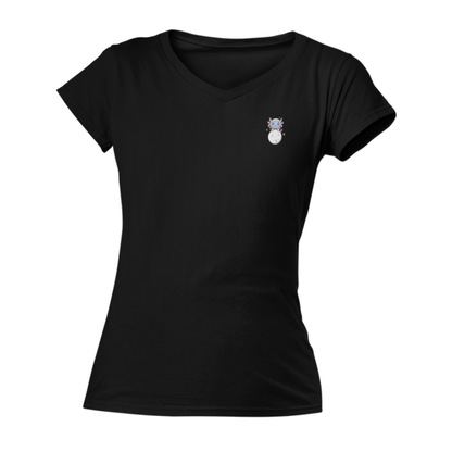 Playera Cuello V Axoloteria La Luna Ajolote Adulto