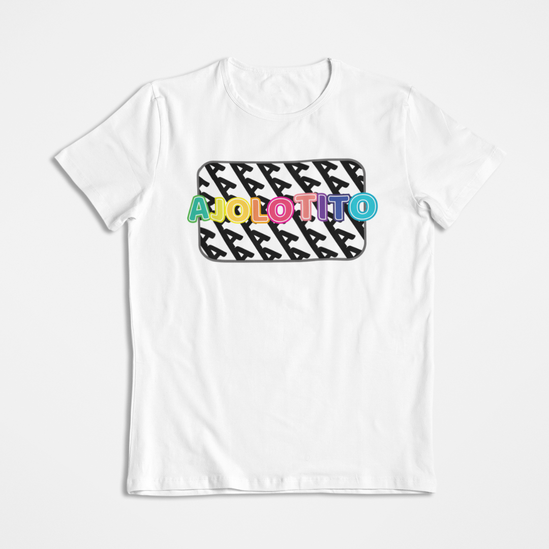 Playera Urbana Letras Ajolotito Colores Ajolote
