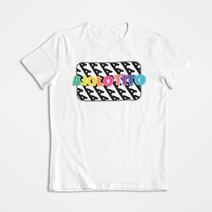 Playera Urbana Letras Ajolotito Colores Ajolote