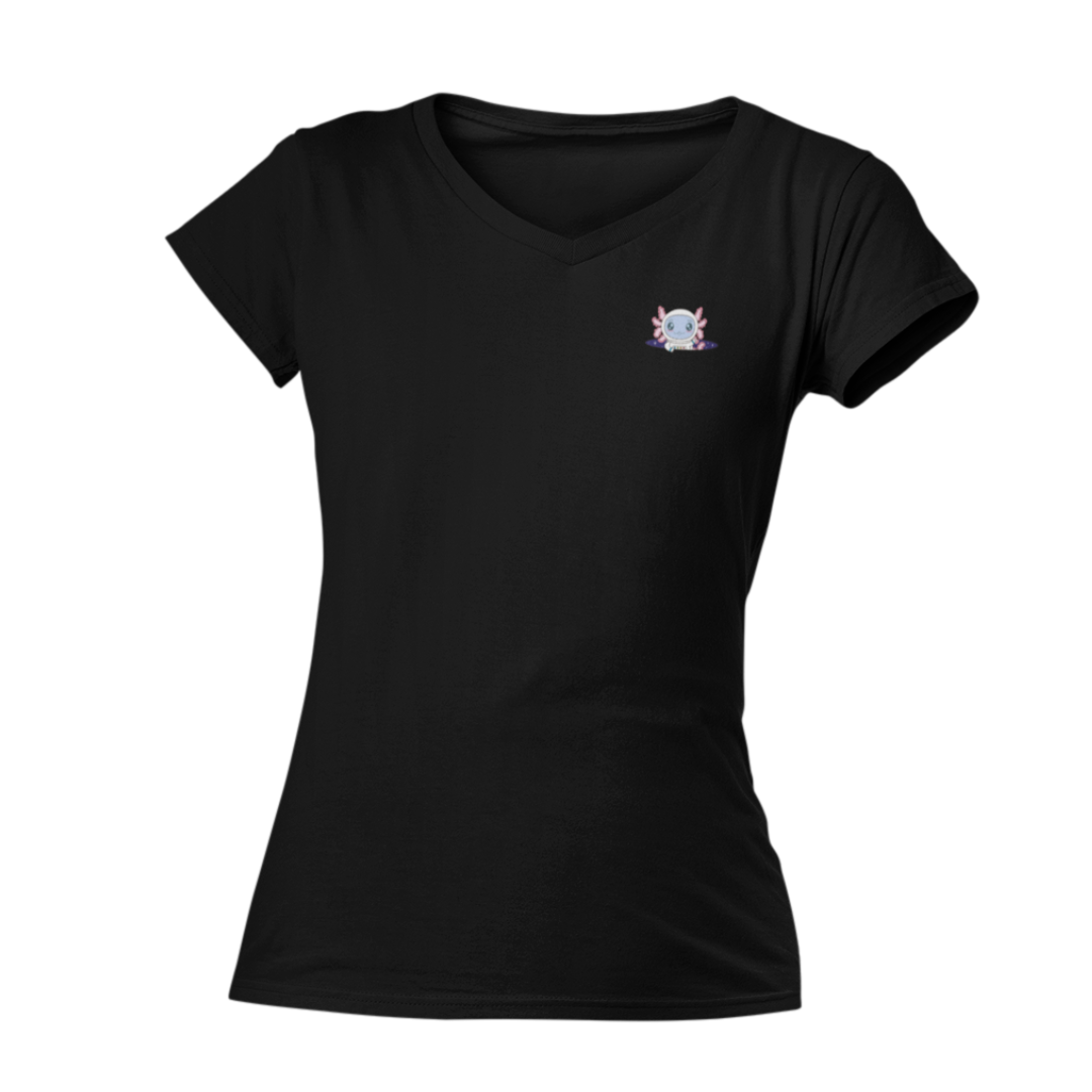 Playera Cuello V Axolotzin Estelar Ajolote Adulto
