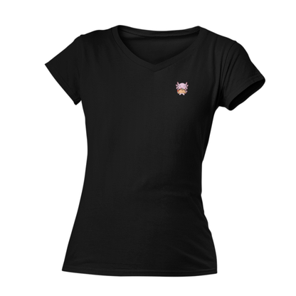 Playera Cuello V Axolotzin Taco Ajolote