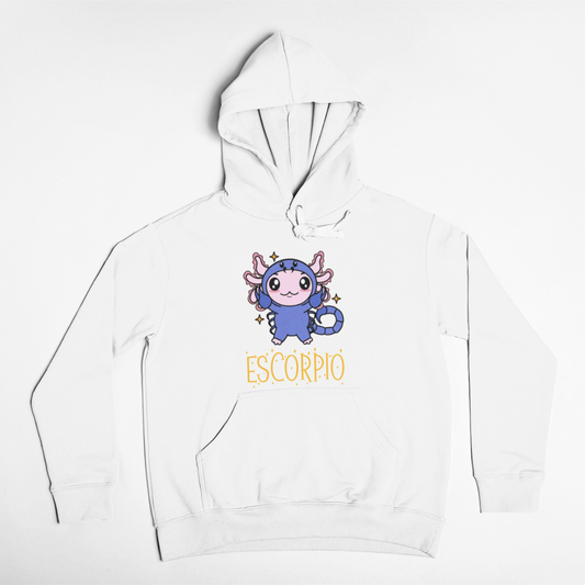 Hoodie Axolotzin Horóscopos Nombre Escorpio Ajolote Unisex