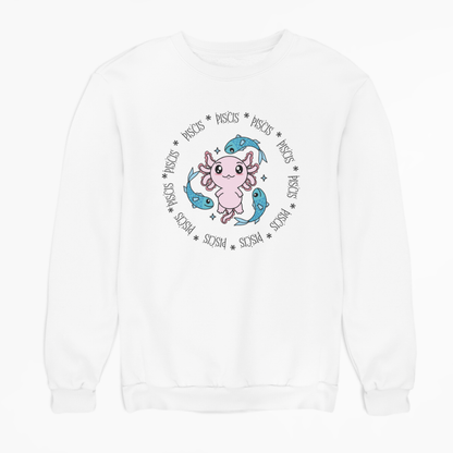 Sudadera Axolotzin Horóscopos Aro Piscis Ajolote Unisex