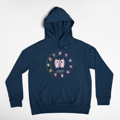 Hoodie Horóscopos Geminis Axolotzin Ajolote Unisex