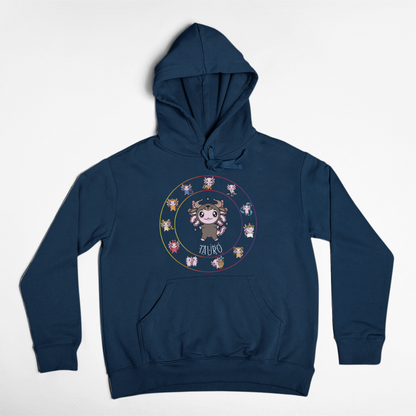 Hoodie Horóscopos Tauro Axolotzin Ajolote Unisex