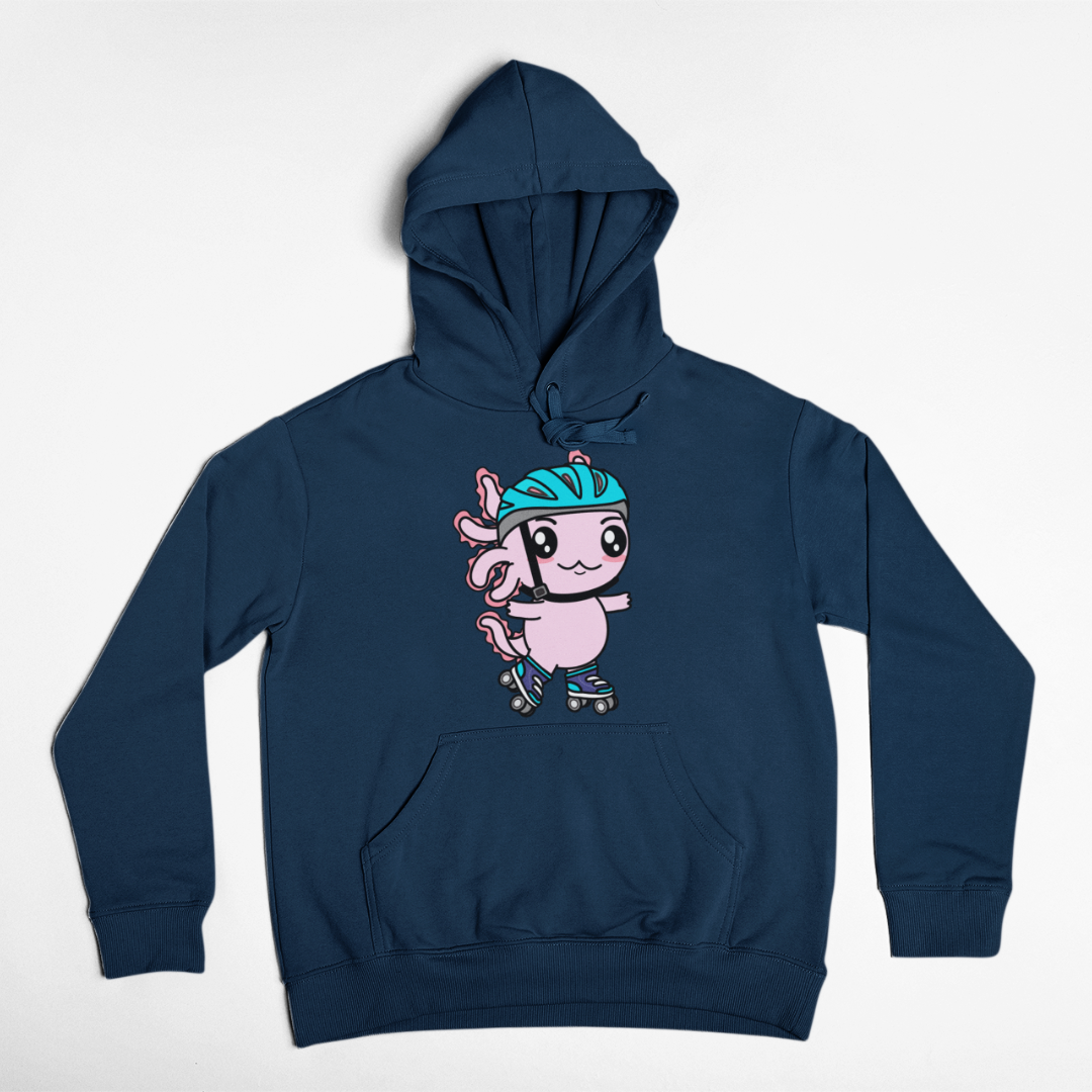 Hoodie Axolotzin Patinador Ajolote Unisex