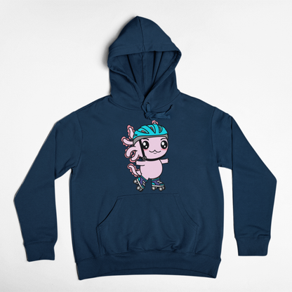 Hoodie Axolotzin Patinador Ajolote Unisex