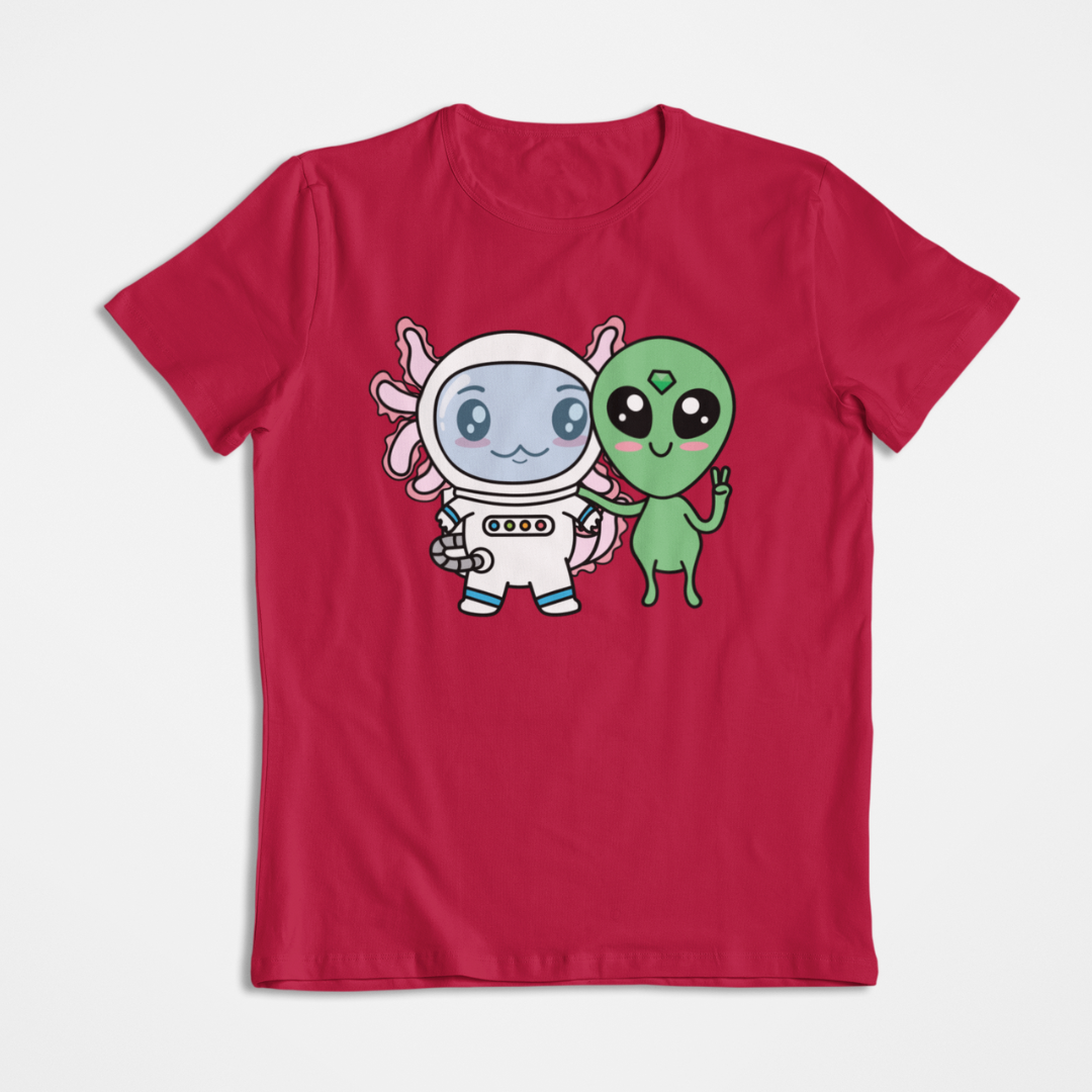 Playera Axolotzin Y Marcianito Ajolote