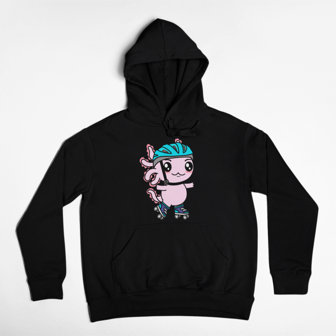 Hoodie Axolotzin Patinador Ajolote Unisex