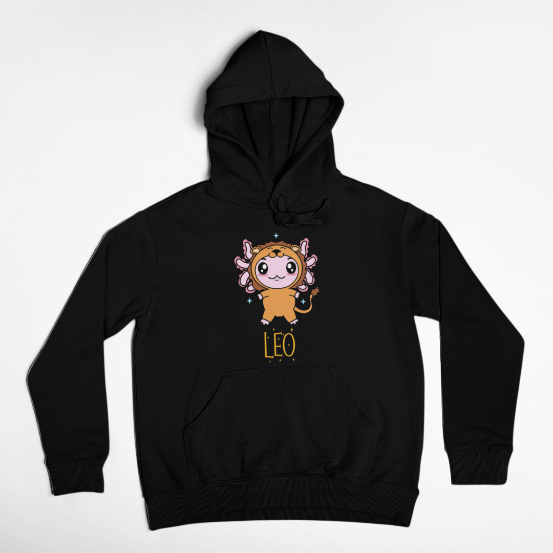 Hoodie Axolotzin Horóscopos Nombre Leo Ajolote Unisex