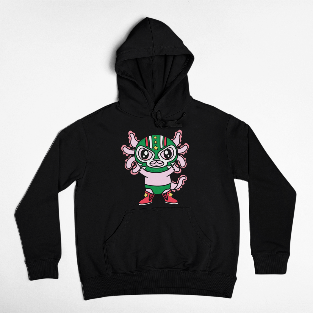 Hoodie Axolotzin Luchador Ajolote Unisex