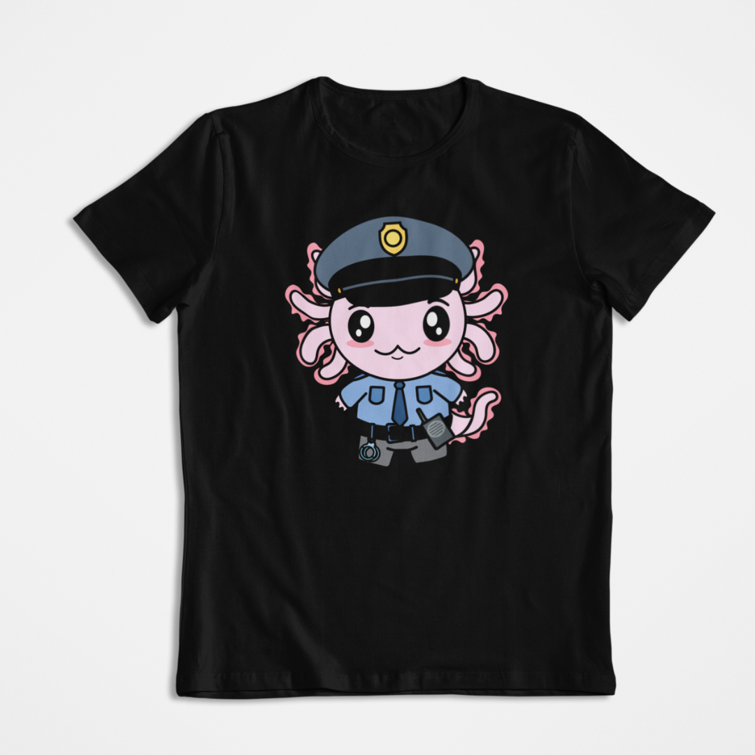 Playera Axolotzin Policía Ajolote