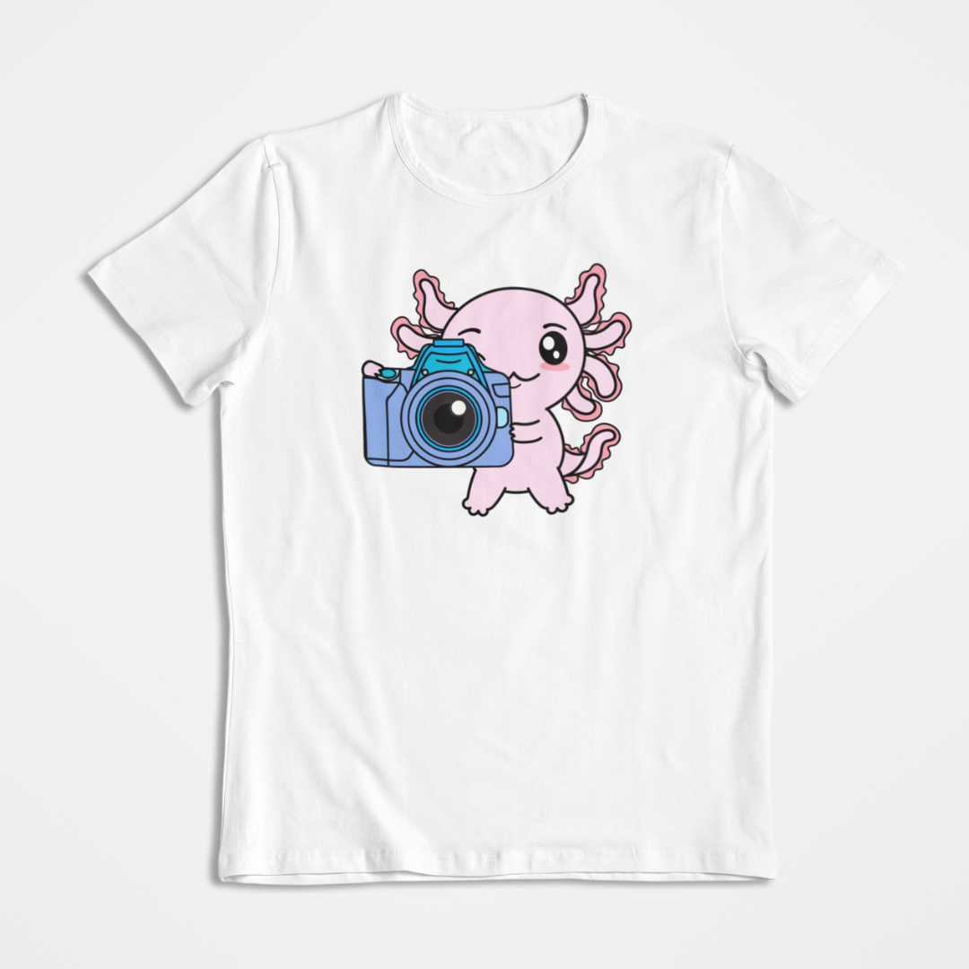 Playera Axolotzin Fotografo Ajolote