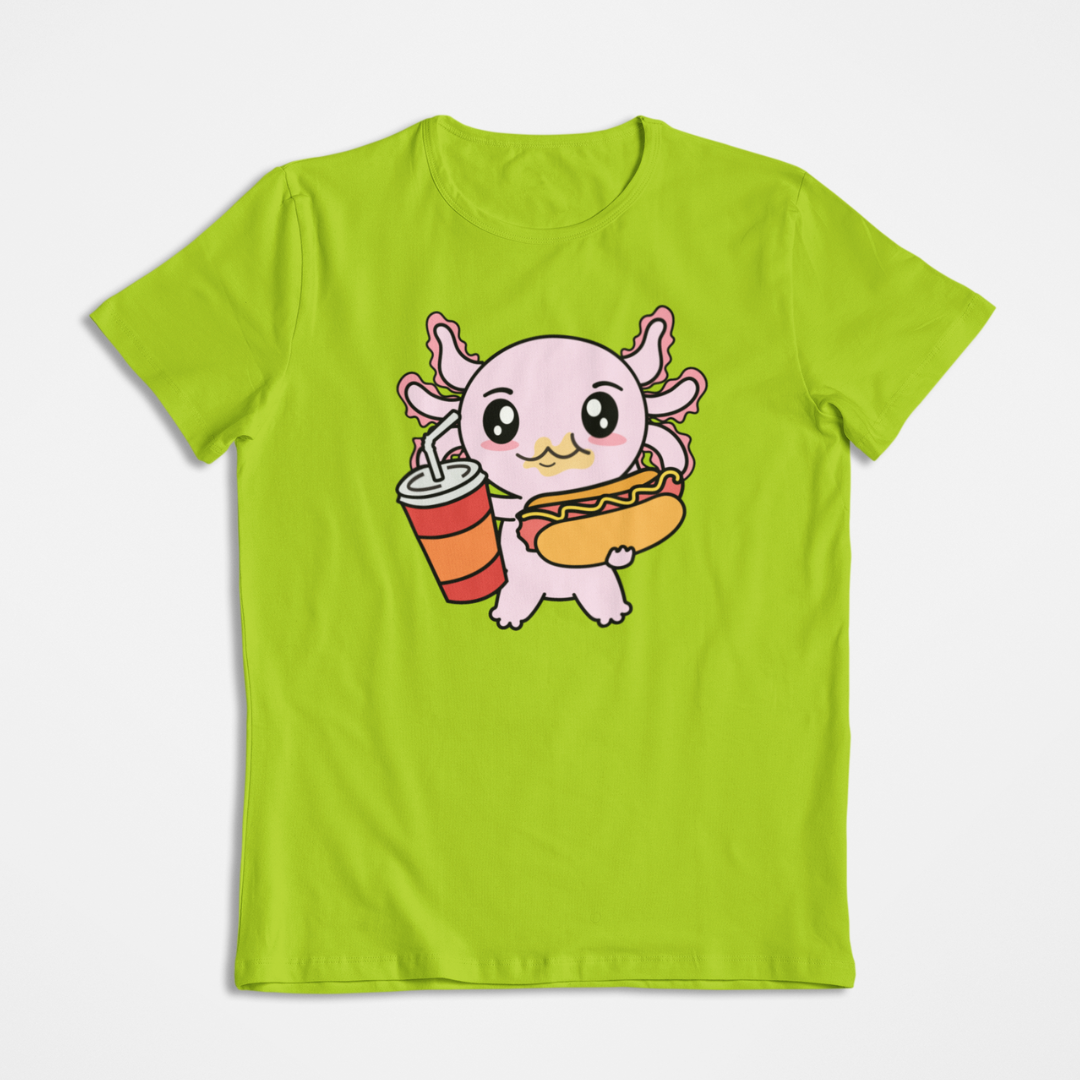 Playera Axolotzin Comiendo Jocho Ajolote