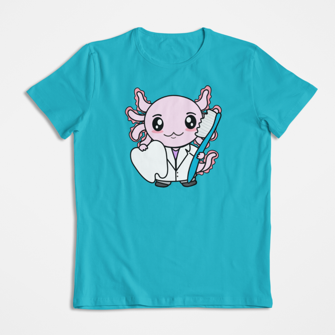 Playera Axolotzin Dentista Ajolote