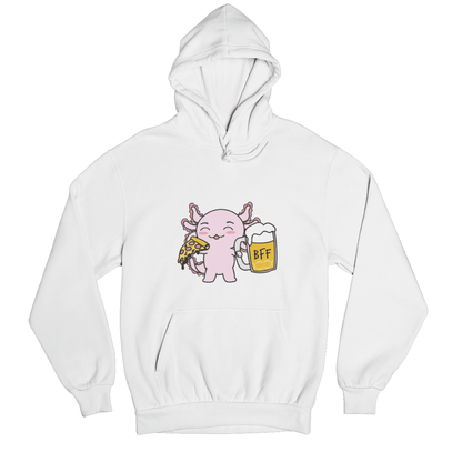 Hoodie Axolotzin Pizza & Cerveza Ajolote Unisex
