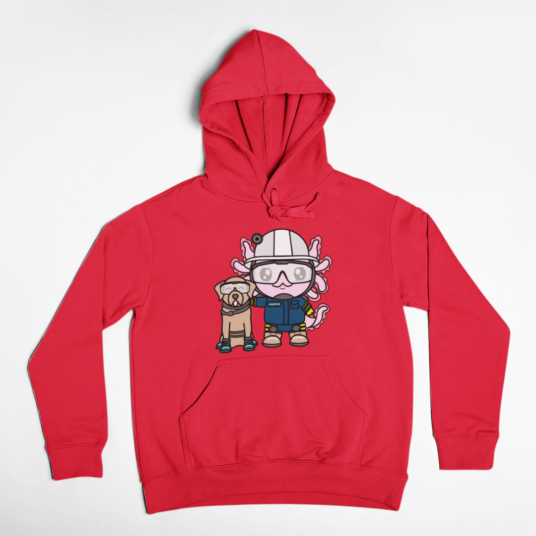 Hoodie Axolotzin Rescatista Ajolote Unisex