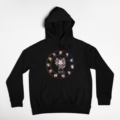 Hoodie Horóscopos Tauro Axolotzin Ajolote Unisex