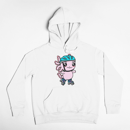 Hoodie Axolotzin Patinador Ajolote Unisex
