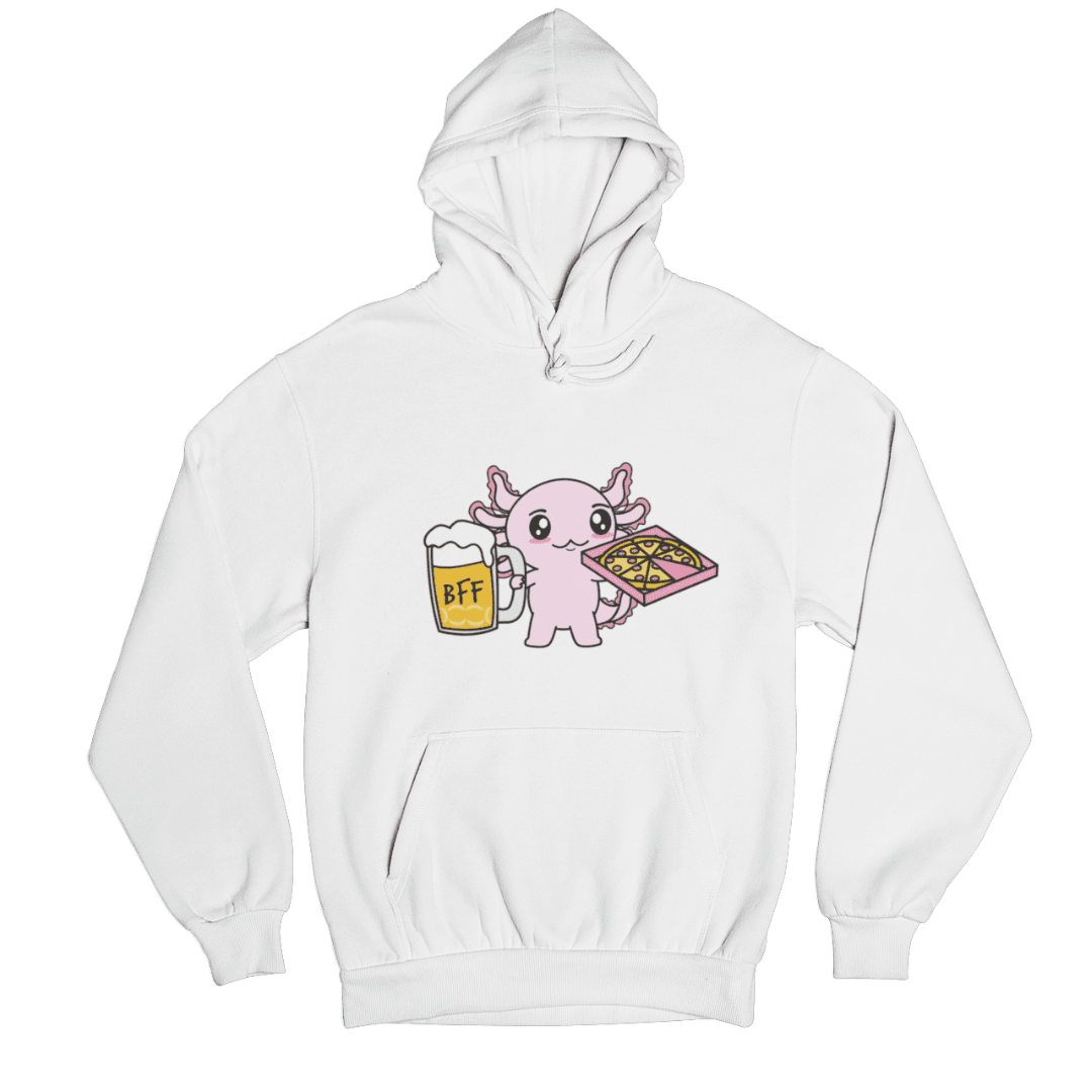 Hoodie Axolotzin Pizza & Cerveza Ajolote Unisex