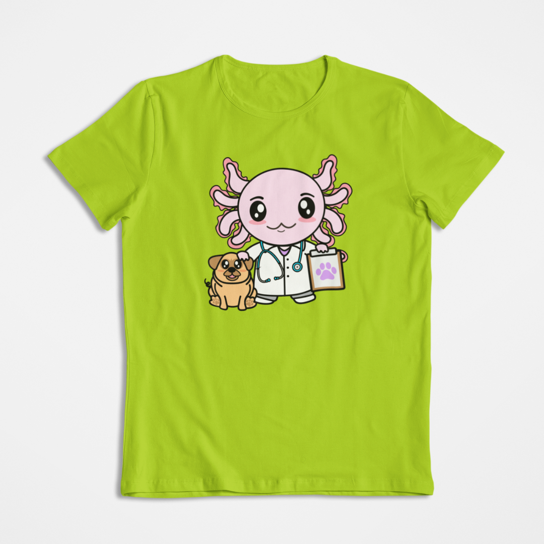 Playera Axolotzin Veterinario Ajolote