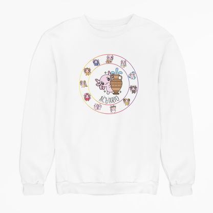 Sudadera Horóscopos Acuario Axolotzin Ajolote Unisex