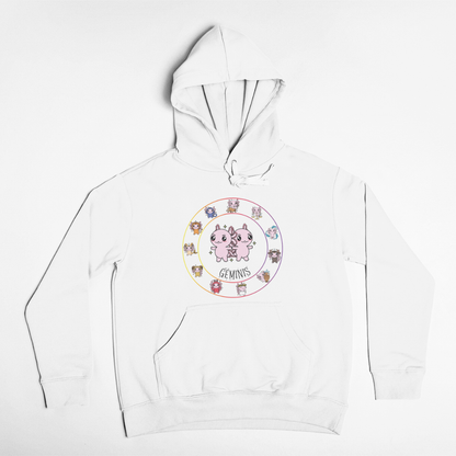 Hoodie Horóscopos Geminis Axolotzin Ajolote Unisex