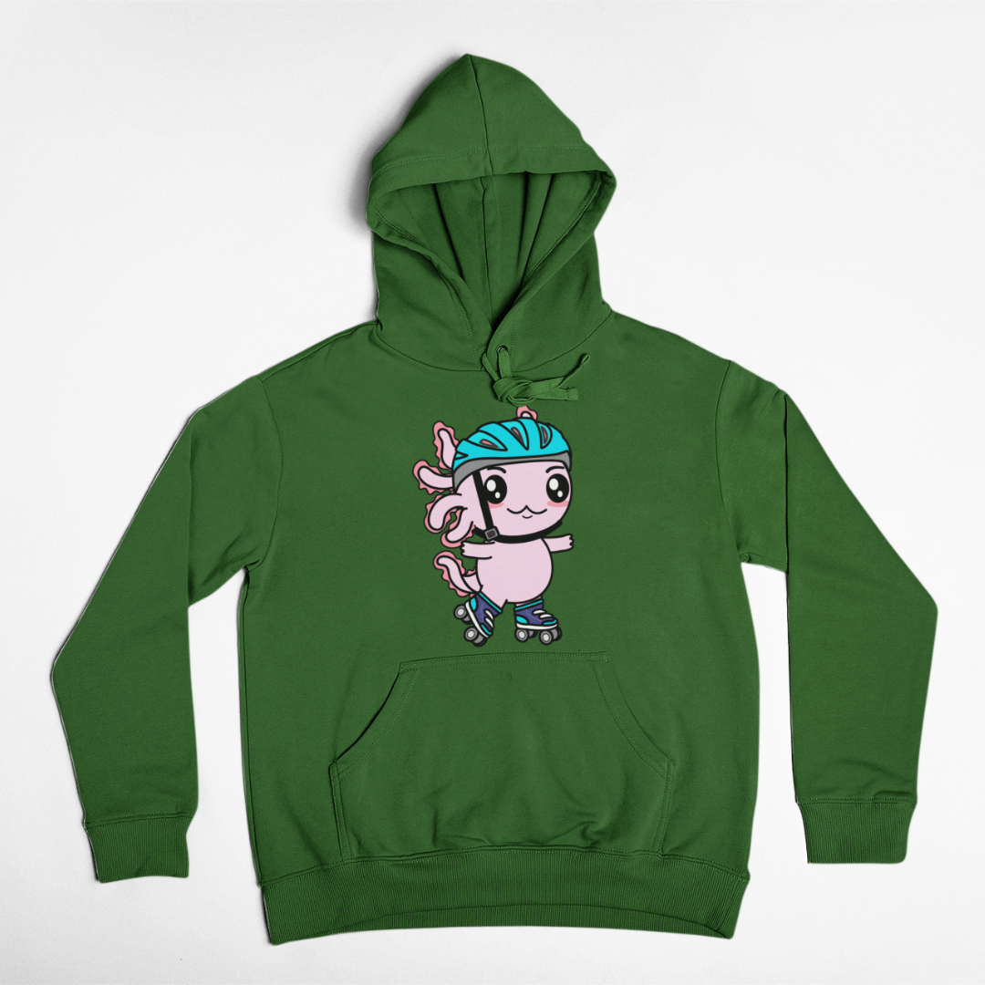 Hoodie Axolotzin Patinador Ajolote Unisex