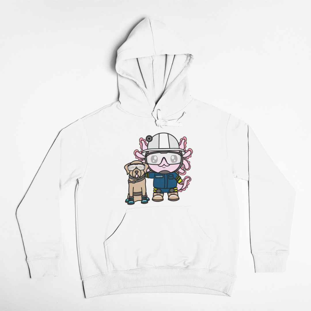 Hoodie Axolotzin Rescatista Ajolote Unisex