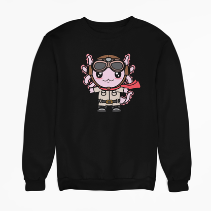 Sudadera Axolotzin Aviador Ajolote Unisex