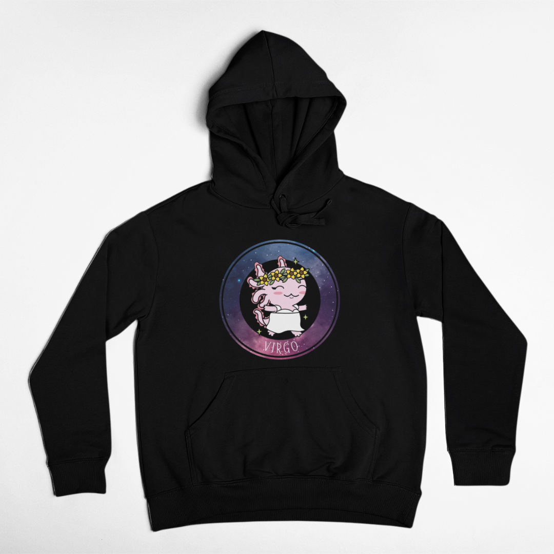 Hoodie Axolotzin Horóscopos Galaxy Virgo Ajolote Unisex