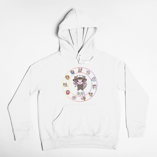 Hoodie Horóscopos Tauro Axolotzin Ajolote Unisex