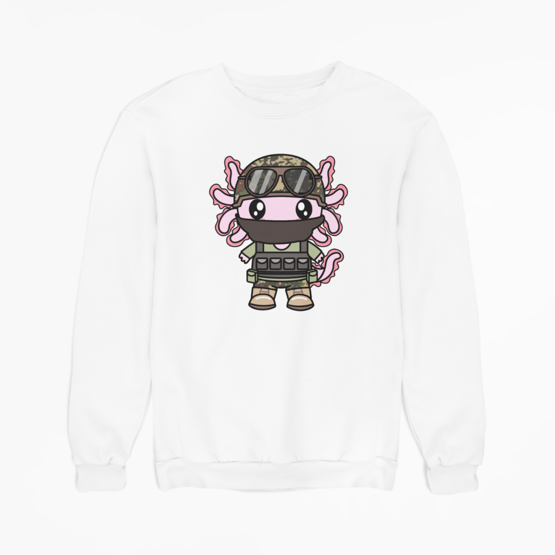 Sudadera Axolotzin Militar Ajolote Unisex