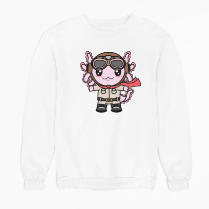 Sudadera Axolotzin Aviador Ajolote Unisex