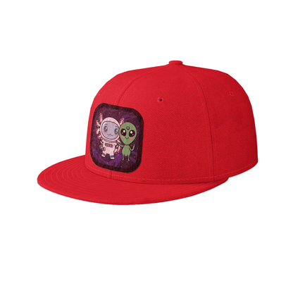 Gorra Unisex Plana Axolotzin Y Marcianito
