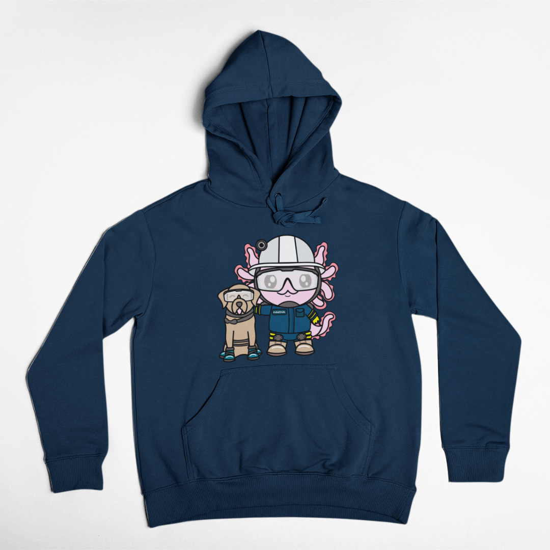 Hoodie Axolotzin Rescatista Ajolote Unisex