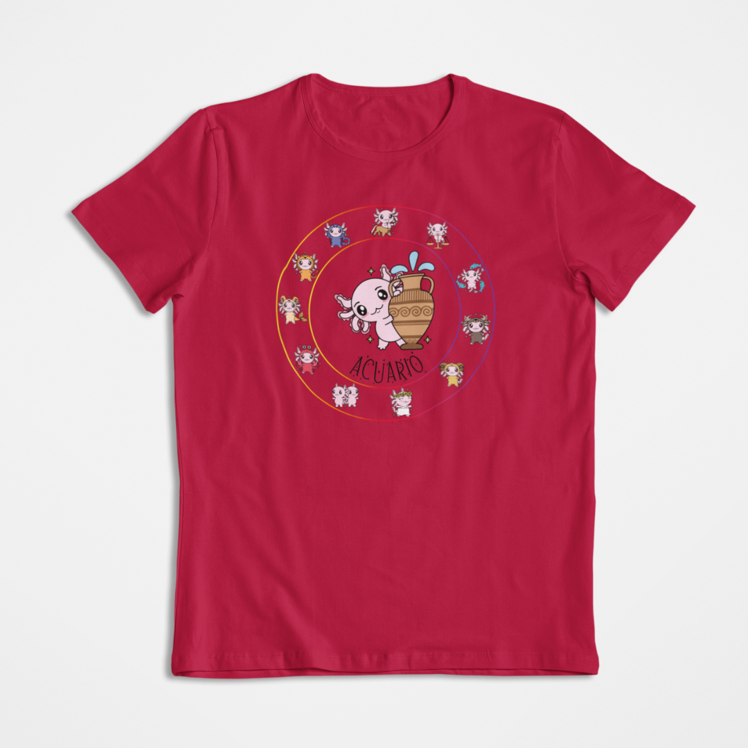 Playera Horoscopos Acuario Axolotzin Ajolote