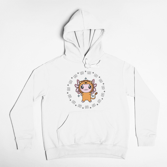 Hoodie Axolotzin Horóscopos Aro Leo Ajolote Unisex